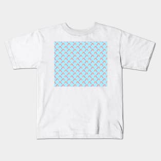 Axolotl and Little Sloth Pattern Kids T-Shirt